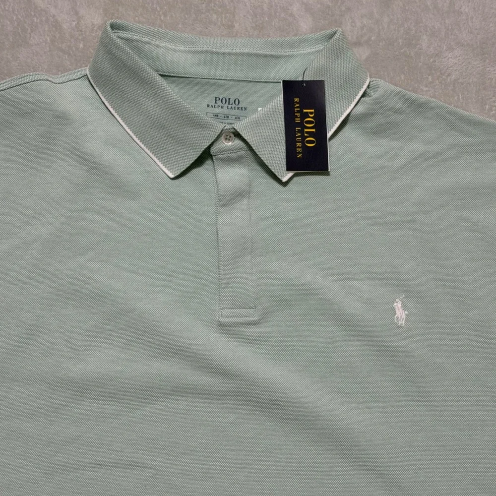 Polo Ralph Lauren Polo Shirt Mens 4XB Green Classic Fit Short Sleeve Big & Tall